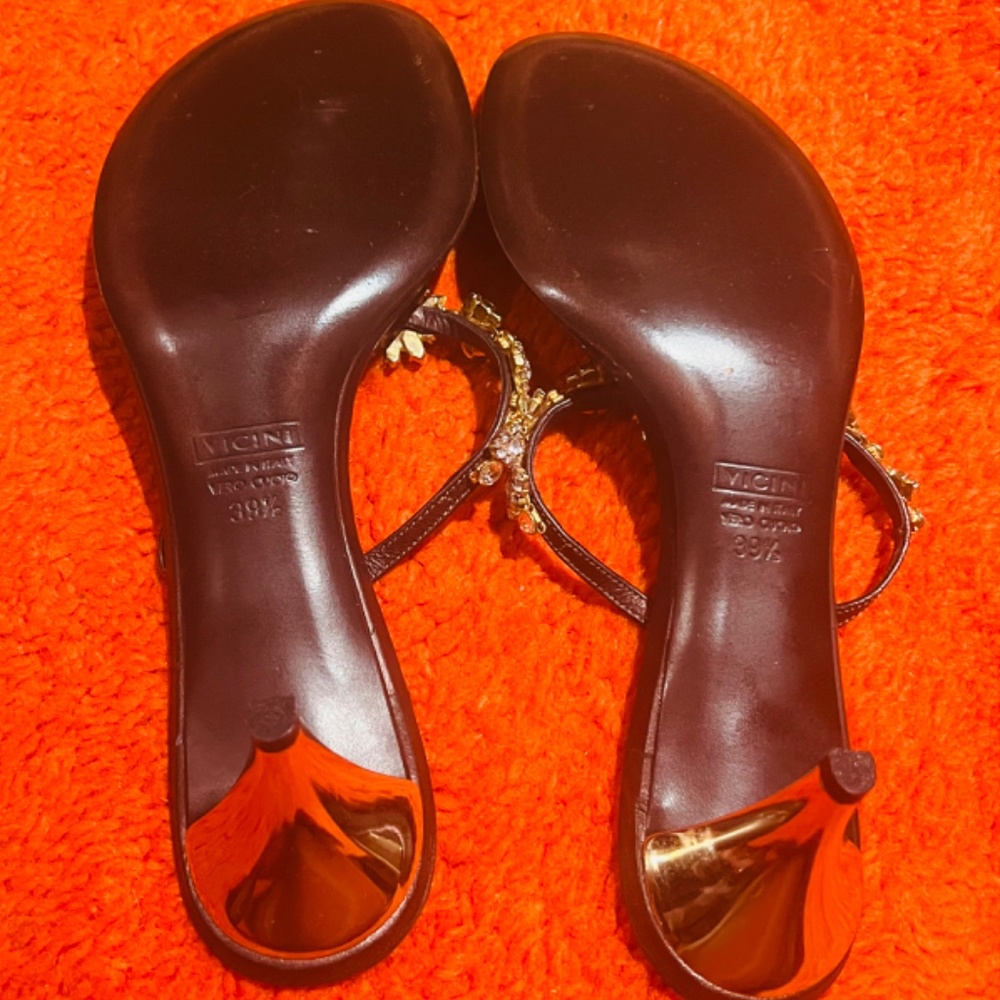 Beautiful Giuseppe Zanotti Vicini thong sandals crystals calf hair Size 39.5 - Picture 4 of 8